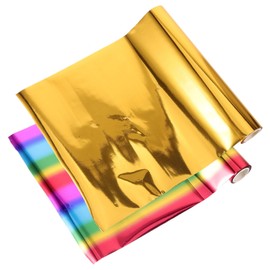 Hohopeti DIY Heat Transfer Supplies 2 Rolls Gold Stamping Aluminum Foil Versatile Craft Foil Transfer Sheets