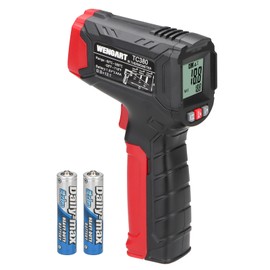 Wengart Infrarot-Thermometerpistole WG380, -30 °C bis 380 °C, sofort ablesbares Handgerät, berührungsloses Oberflächen-Laserthermometer zum Kochen, Grillen, Backen, Pizzaofen, Fahrzeugmotor, Heizungs-