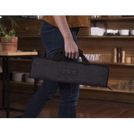 Asaya Chef Knife Roll Bag - 12 Pockets for Knives and Kitchen Utensils - Lightweight, Durable, and Stain Resistant Nylon - Perfect for the Traveling Chef - Knives not Included
