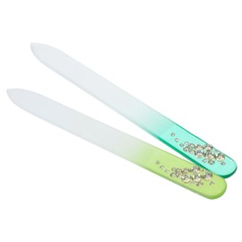 BIUDECO Nail Art Wear Nails 2pcs Glass Nail Files Nail Nail File for Manicure Care Surface Sanding Random Style