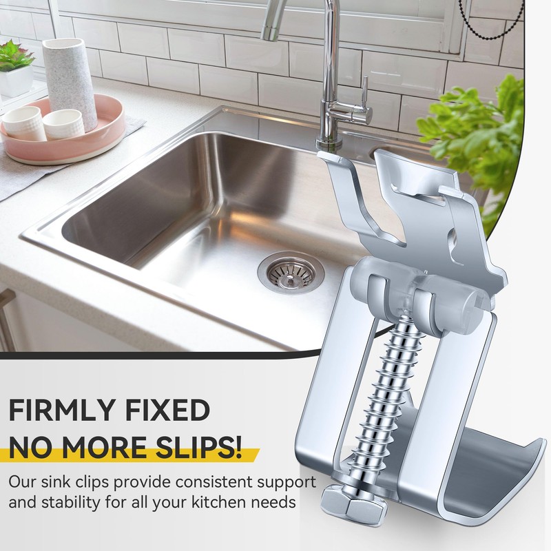 Dreyoo 12 Pack Stainless Steel Sink Clips, Undermount Sink Clips