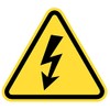 Samunshi® Warning Triangle Flash Sticker 20 x 17.5 cm Multi-Coloured