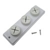fiXte 2 Pack of Soft Rubber Push in Triple Towel