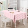 FALIZIFU 2 Pack Pink Gingham Tablecloth 54 × 108 Inch