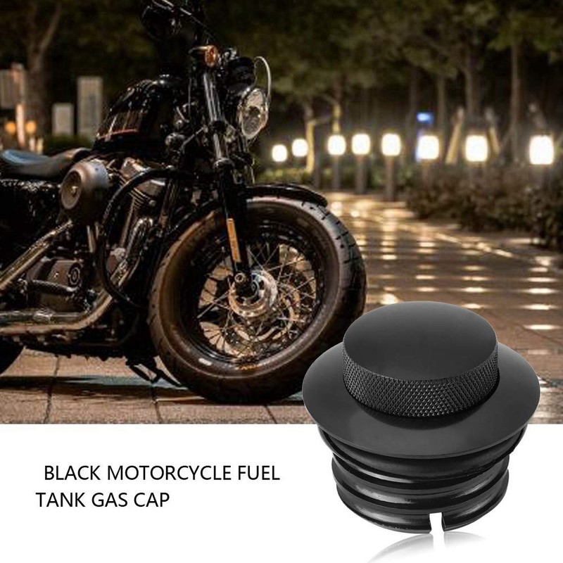 KIMISS Fuel Cap Black for Dyna Touring Softail