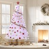 GarveeHome White Christmas Tree, 7.5ft Prelit Artificial Christmas Tree with