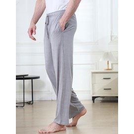 DITOK Men's Lightweight Pajama Pants Soft Lounge Sleep Joggers Adjustable Drawstring & Pockets All-Season Sleepwear