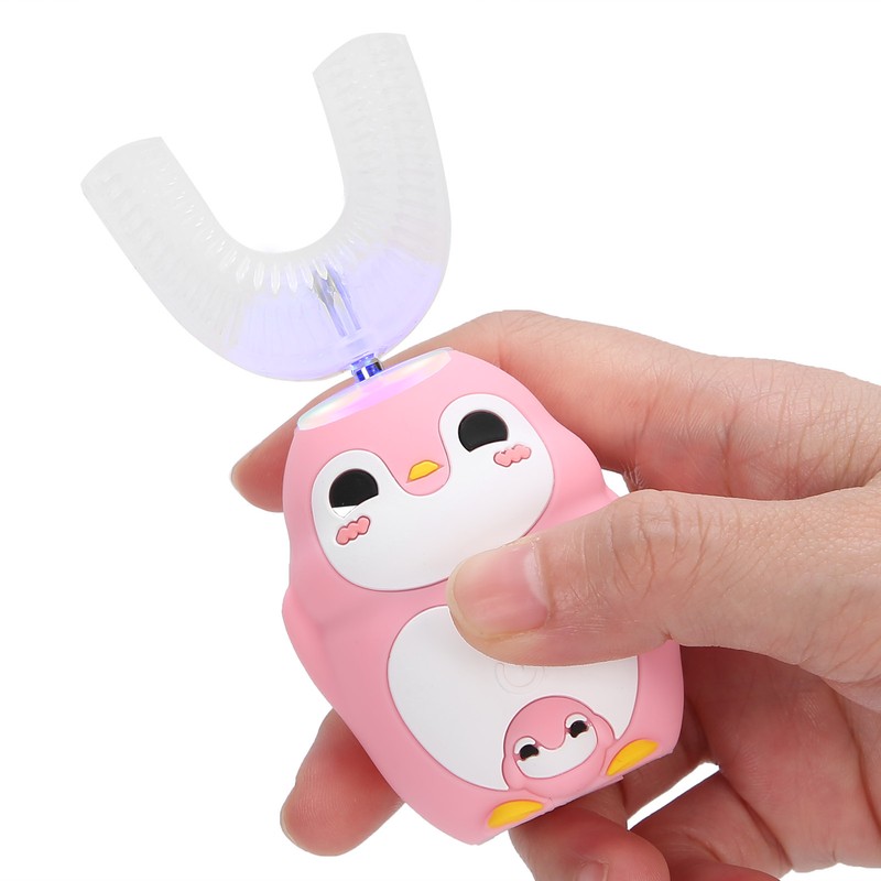 Child Automatic Toothbrush UShape Rechargeable Cartoon 3 Gears Kid Oral