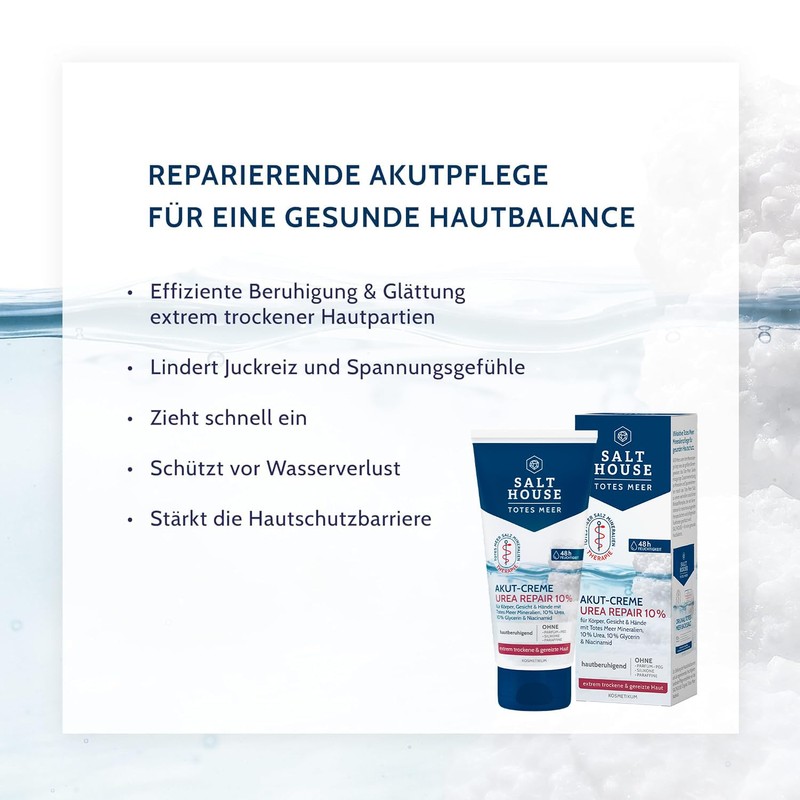 Salthouse Dead Sea Therapy Acute Cream Urea Repair 10%, Moisturising