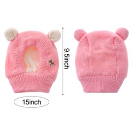 YIYUIUR Dog Ear Muffs Noise Protection Knitted Dog Hats Pet Neck Ear Warmer for Winter Knitted Cap for Anxiety Calm Down for Pet