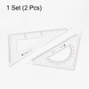 sourcing map 2 Pieces Triangle Ruler Square 18cm 16cm 30/60
