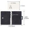 NatSumeBasics Genuine Leather A8 Binder Cover Mini Refillable Black Journal