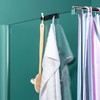 Glass Shower Wall Hook Rack Double Hook Rack with 4