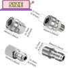 Fabselection Pressure Washer Adapter Kit, 4 Pcs Durable Stainless NPT