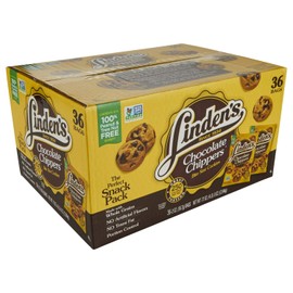 Linden's Chocolate Chip Chippers Cookies Thirty-Six 2 Ounce Bags