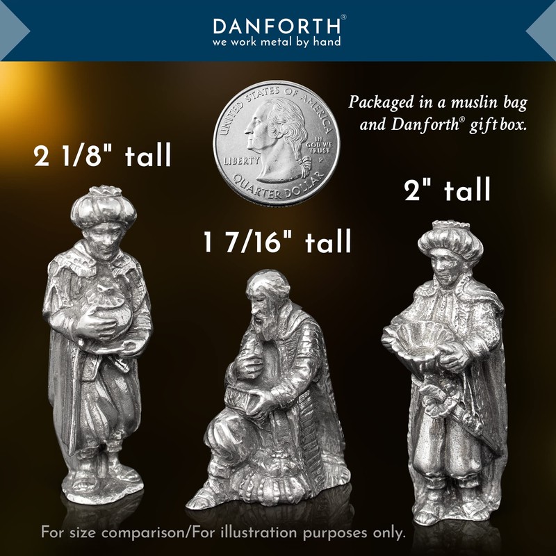 DANFORTH The Three Kings Nativity Set – Handcrafted Pewter Nativity