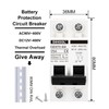 DIHOOL Solar Disconnect Switch, 6 Amp 2 Pole, DIN Rail