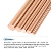 sourcing map 1 Pack Pure Copper Round Rod 9.5mm/3/8 Inch