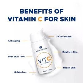 Sangpum Sangse Seolmyeong Chamjo 스킨로시티 VIT C 페이스 크림 - 보습 비타민 알로에 코코아 버터 코코넛 오일 해바라기 마카다미아 너트 Skinrocity VIT C Face Cream - Moisturizing Vitamin Aloe Cocoa Butter Coconut Oil Sunflower Macadamia Nut