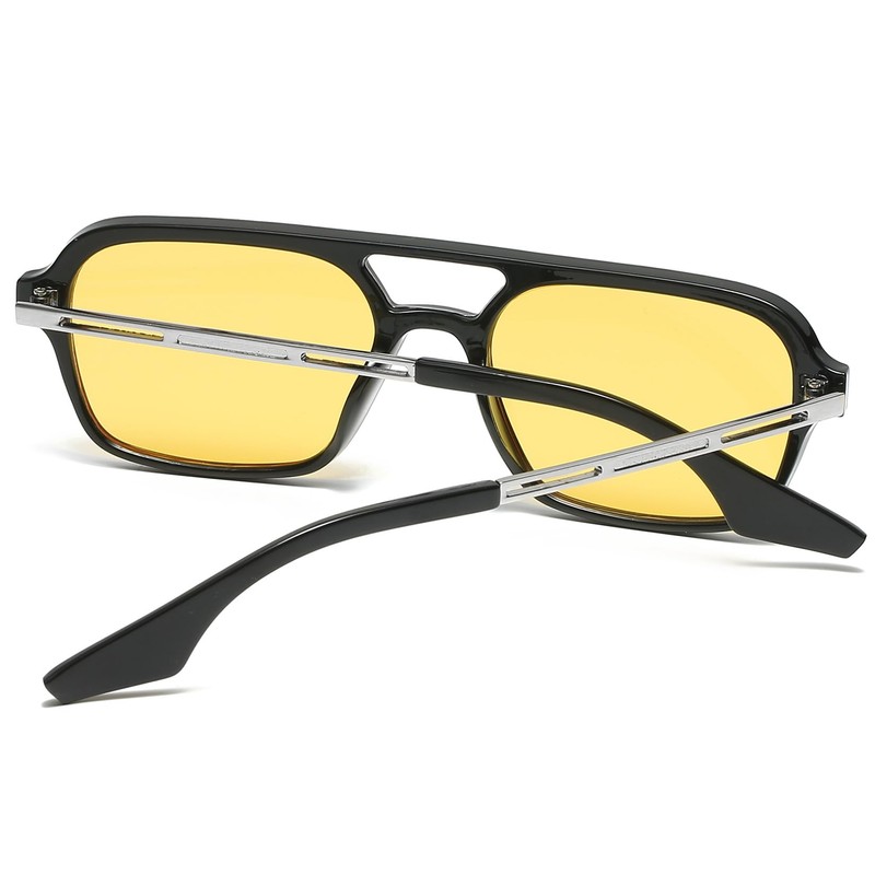RUNHUIS Vintage Classic 70s Square Sunglasses for Women Men Trendy
