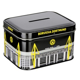 Borussia Dortmund, BVB Metal Money Box Black Yellow White 0