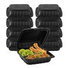 8" X 8" 3-Compartment To Go Food Take Out Containers