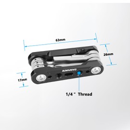 CAMVATE Folding 6-in-1 Multi-Tool Kit(Black)-3793