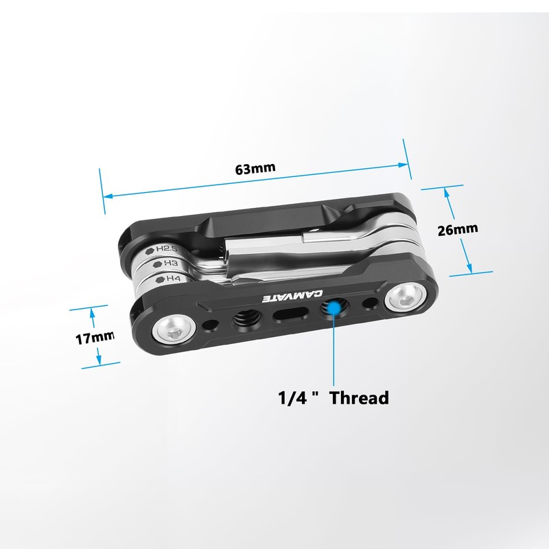 CAMVATE Folding 6-in-1 Multi-Tool Kit(Black)-3793