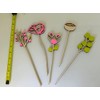 Wood flowers bouquet green - pink