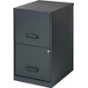Office Designs 2 Drawer Vertical File Cabinet, Graphite, Letter, 18''D