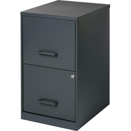 Office Designs 2 Drawer Vertical File Cabinet, Graphite, Letter, 18''D (14443/17783)