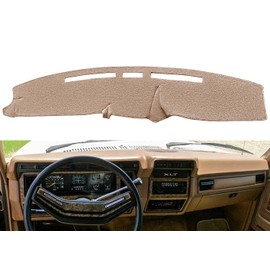 Yiz Dashboard Cover Dash Cover Mat Fit for Ford F100 F150 F250 F350 Bronco 1980 1981 1982 1983 1984 1985 1986 (80-86 Beige) J71