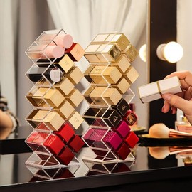 아크릴 립스틱 정리함 화장품 정리대 16구 Acrylic Lipstick Organizer Cosmetic Stand 16 Compartment