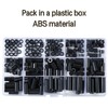 Zmbroll 235 Pcs ABS Black Round Gasket Outer Diameter 7mm
