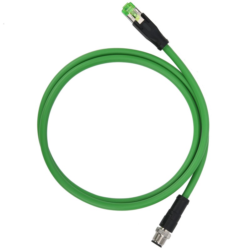 M12 to RJ45 Patch Cord 4Pin Networking Cable for Industrial