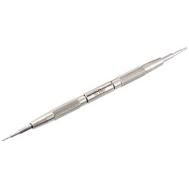 Bergeon 6767-F Spring Bar Tool for Watch Straps with Buzzufy Cleaning Cloth, 140 mm, Metal, silver, Classic
