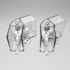 Litezone Hexagon Garage Lights V Connectors 2 Pack, Exclusively Compatible