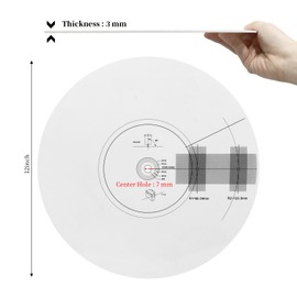 Mayrecords Turntable Cartridge Alignment Protractor Mat, 12 inch Acrylic Vinyl Record Mat, Anti-Slip LP Vinyl Record Pickup Calibration Plate for Turntable Accessories (Style B)