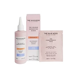 THE HAIR BOSS BY LISA SHEPHERD White Blonde Colour Enhancing Gloss, Semi-Permanent Hair Treatment for 6 Washes, 150ml