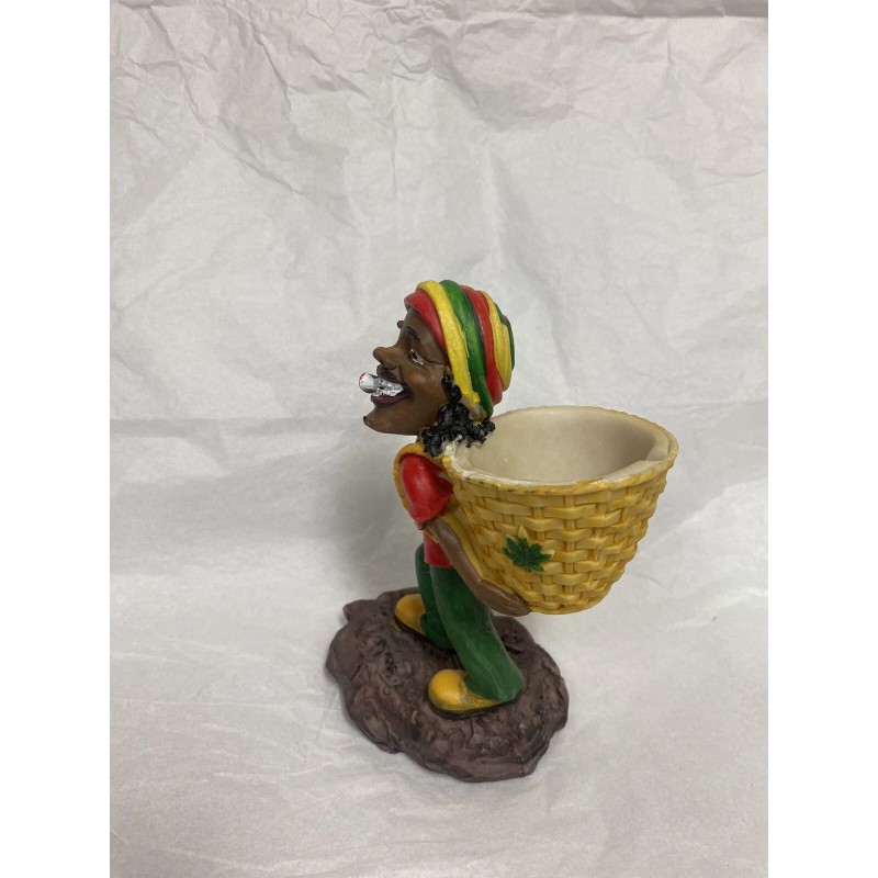 3” Rasta Jamaican Basket Ashtray