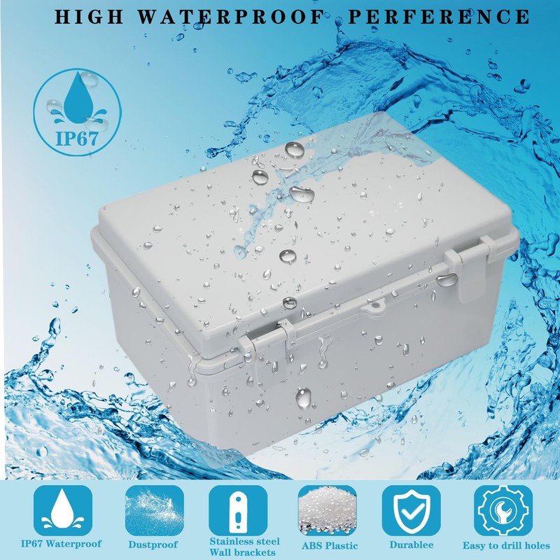 YETLEBOX Waterproof Outdoor Electrical Box Junction Box Weatherproof IP67 ABS