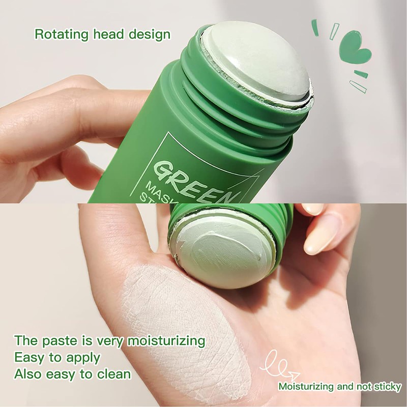 Pack of 2 Green Mask Stick, Green Tea Clay Stick