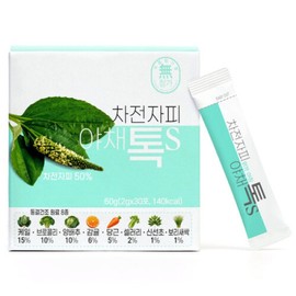 Psyllium husk 50% freeze-dried vegetable powder Vegetable Tox S 2g 30 sachets / 차전자피 50% 동결건조 야채가루 야채톡S 2g 30포