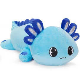 Officygnet Axolotl Plush, 13" Soft Stuffed Animal Plush Toy, Cute Axolotl Plush Pillow, Kawaii Plushies Dolls for Kids, Blue Axolotl Gift for Girls Boys