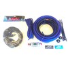 Oversized 4 Ga CCA AWG Amp Kit Twisted RCA Blue Black Complete Sky High