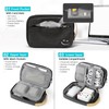 Pafunepu Cable Organizer Travel Case, Electronics Organizer, Black