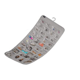 BB Brotrade Hanging Jewelry Organizer,Accessories Organizer,80 Pocket Organizer for Holding Jewelries (Grey)