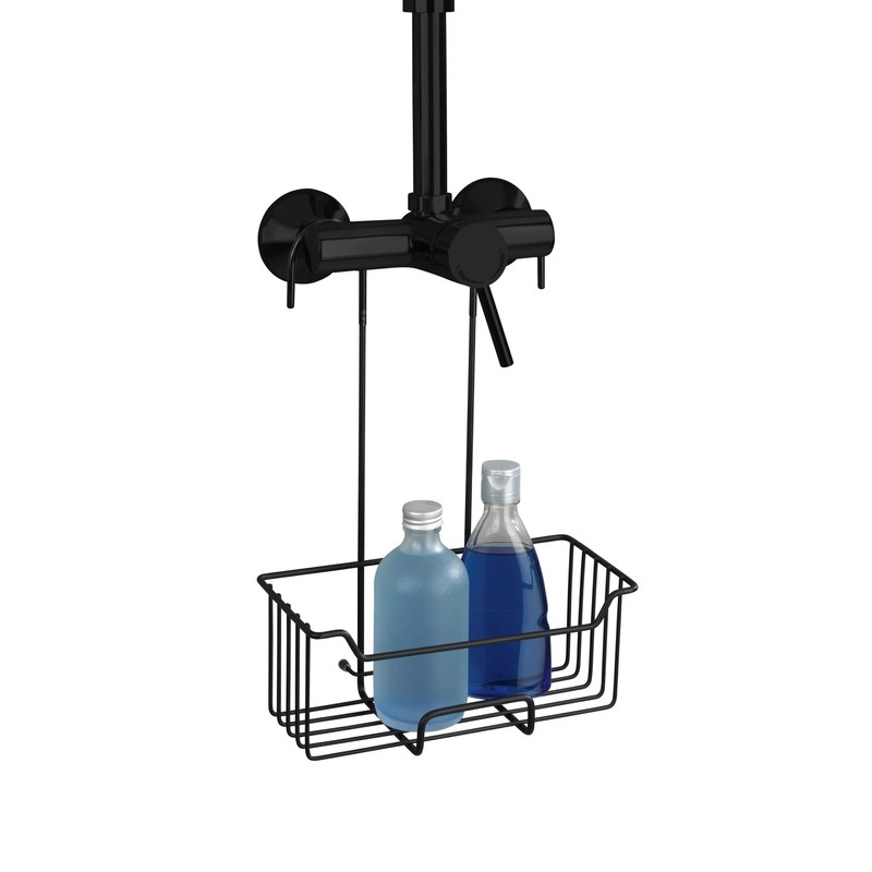 WENKO Milo Thermostatic Shower Caddy Matte Black
