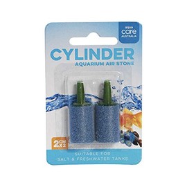 Aqua Care Aquarium Cylinder Air Stone, 2.5cm, 2PK - Ideal for Adding Oxygen to Your Aquarium, Creates Beautiful Bubble Wall, Suitable for Saltwater & Freshwater Tanks, Durable & Easy to Use, Fish Tank