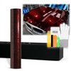 36"x60" (3FTx5FT) Red PET Marble Forged Carbon Fiber Textured Gloss